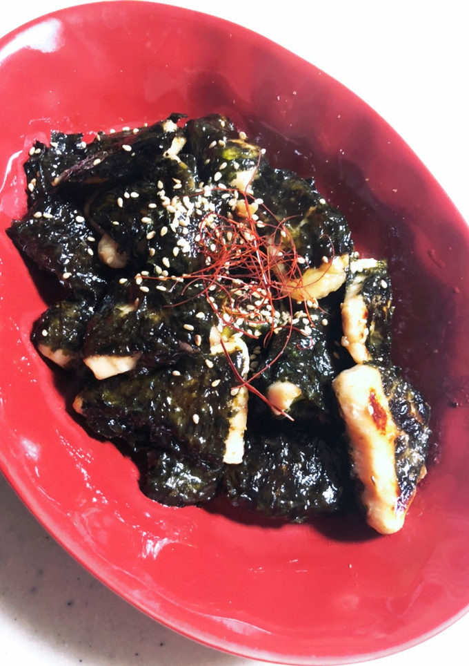 鶏むねでしっとり韓国海苔挟み焼き-レシピのメイン写真