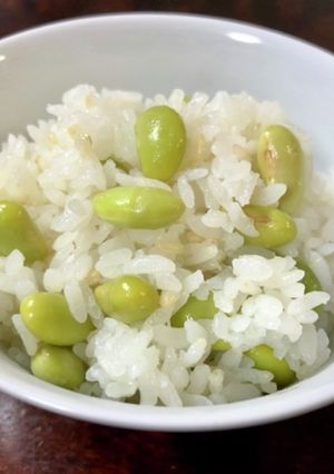 秘伝豆(乾燥だだ茶豆)の炊き込みご飯-レシピのメイン写真