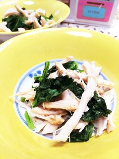 サラダチキンと小松菜の和え物-レシピのメイン写真