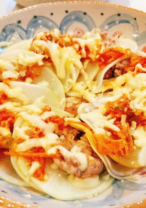 レンジで簡単＊大根のミルフィーユ豚キムチ-レシピのメイン写真