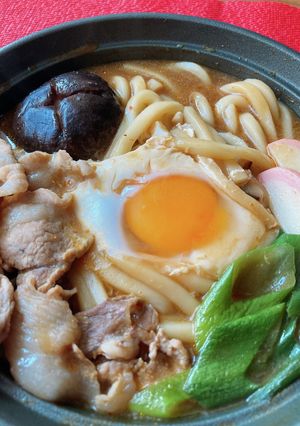 簡単！あっさり味噌煮込みうどん-レシピのメイン写真