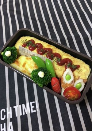 男子高校生弁当2/27オムライス弁当-レシピのメイン写真