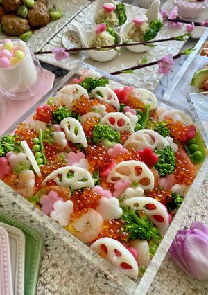 ひな祭りに!きらきら我が家のちらし寿司-レシピのメイン写真