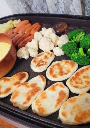 ホットプレートでナンチーズフォンデュ-レシピのメイン写真