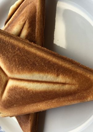 パン生地を使ったホットサンド-レシピのメイン写真