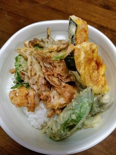 ホタテと舞茸のかき揚げ天丼-レシピのメイン写真