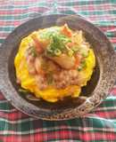 巻かないおろし納豆オムライスonキムチ
