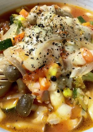 具沢山のトマトうどん-レシピのメイン写真