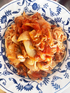 サバのトマトソースパスタ-レシピのメイン写真
