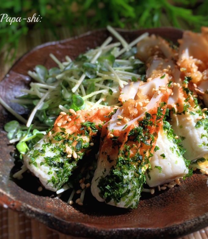 竹輪の生磯辺！すぐ出来て安い簡単おつまみ by Papashi 【クックパッド