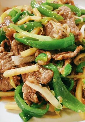 牛カルビ焼肉用で青椒肉絲-レシピのメイン写真