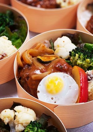 干し野菜うまみ彩りミックスのハンバーグ-レシピのメイン写真