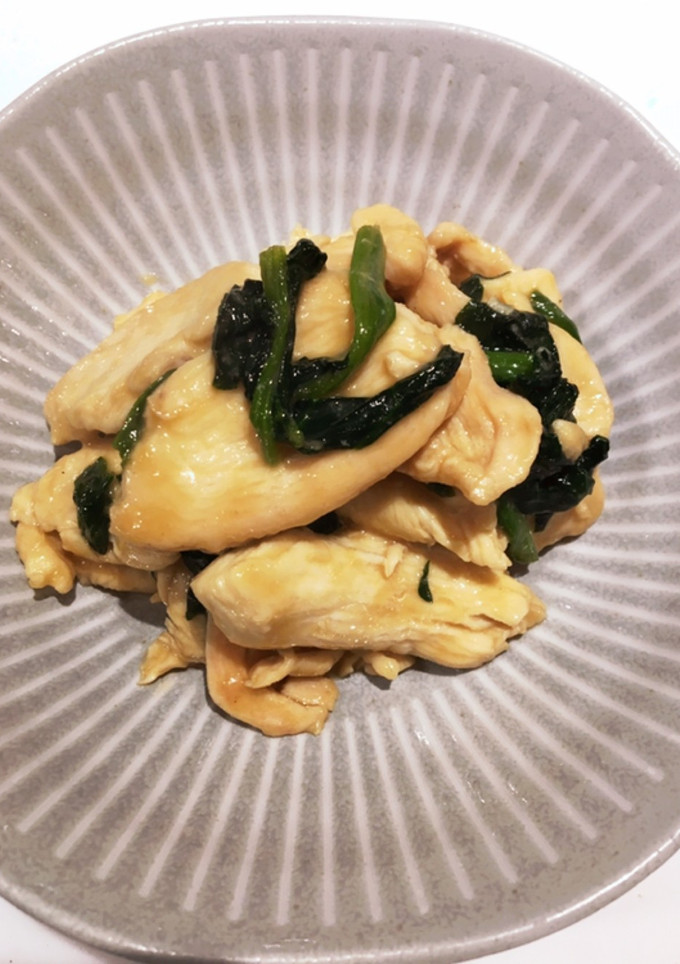 鶏むねとほうれん草の照り焼き-レシピのメイン写真