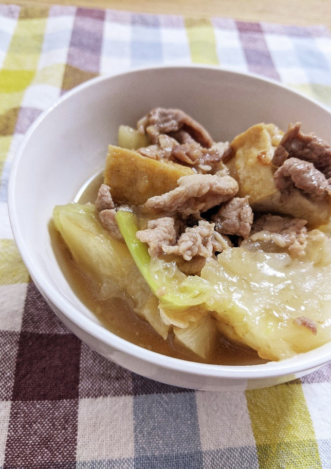 3Stepで！かぶと厚揚げと豚肉の煮物-レシピのメイン写真