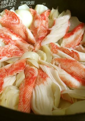 百合根とカニカマの炊き込みご飯-レシピのメイン写真