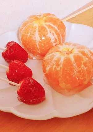 簡単♡まるごとみかん飴♡いちご飴♡-レシピのメイン写真