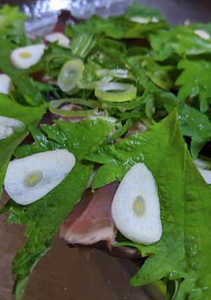 3品でおかず　カツオ、ニンニク、大葉-レシピのメイン写真