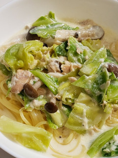 牛乳で!キャベツとツナのクリームパスタ-レシピのメイン写真