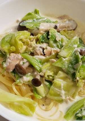 牛乳で！キャベツとツナのクリームパスタ-レシピのメイン写真
