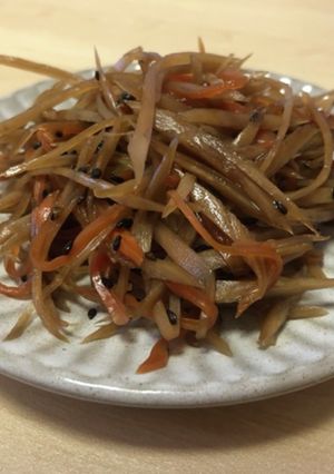 フライパンで簡単！基本のきんぴらごぼう-レシピのメイン写真