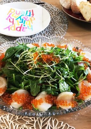 帆立といくらの贅沢和風サラダ-レシピのメイン写真