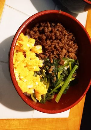 ★牛そぼろの3色丼★-レシピのメイン写真