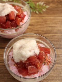 お雛祭り!やまかけの桜丼-レシピのメイン写真