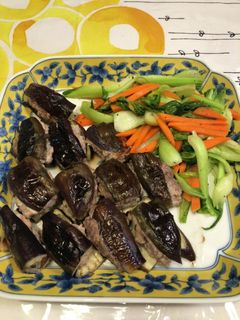 茄子の豚ひき肉挟み焼き-レシピのメイン写真