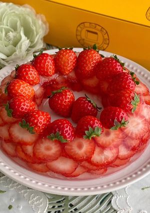ケーキみたいな苺ゼリー-レシピのメイン写真