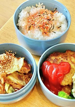 簡単！ハンバーグ弁当　タロの弁当104-レシピのメイン写真