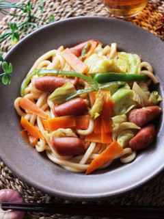 野菜たっぷり♪コク旨っ焼うどん-レシピのメイン写真