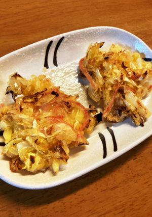 キャベツと紅生姜かき揚げ★衣を使い切れ！-レシピのメイン写真