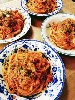 簡単♪ヤリイカのトマトクリームパスタ-レシピのメイン写真