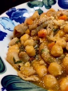 豚モツとひよこ豆の白ワイン煮込み-レシピのメイン写真