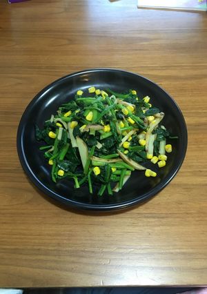 ほうれん草の炒めもの-レシピのメイン写真