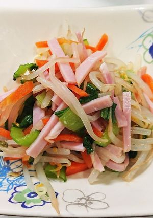チンゲン菜とハムの和え物-レシピのメイン写真