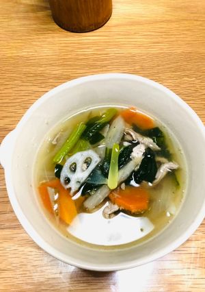 豚こまと野菜（多め）スープ　生姜味-レシピのメイン写真