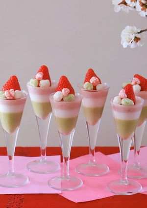 簡単ひな祭りスイーツ☆3色プリン-レシピのメイン写真