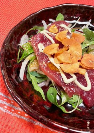 極めた我が家のカツオカルパッチョ-レシピのメイン写真