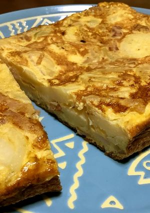 卵焼き器で四角いスパニッシュオムレツ♪-レシピのメイン写真