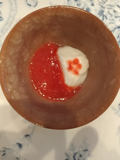【離乳食】水切りヨーグルトのいちご味-レシピのメイン写真