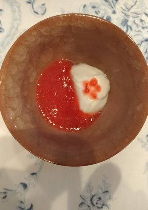 【離乳食】水切りヨーグルトのいちご味-レシピのメイン写真