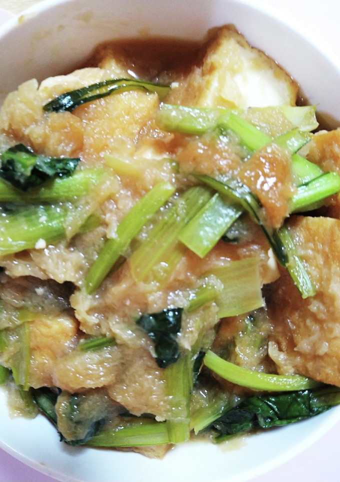 葉物野菜と厚揚げのみぞれ煮-レシピのメイン写真