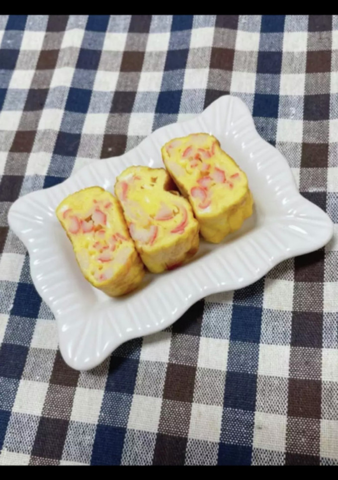 卵１つで♡カニカマと白だしの和風卵焼き♩-レシピのメイン写真