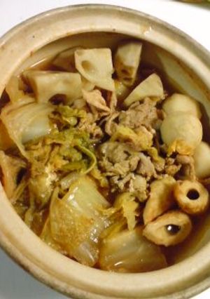 和風野菜でキムチ鍋♪-レシピのメイン写真