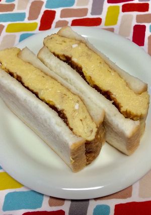超簡単☆ふんわり厚焼きたまごサンド♪♪♪-レシピのメイン写真