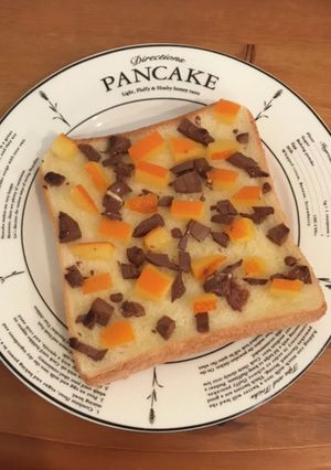 オレンジピールとチョコのトースト-レシピのメイン写真