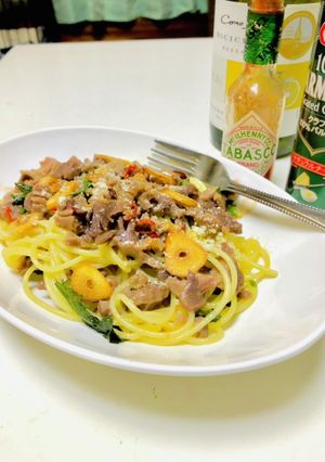 砂肝と大葉のペペロンチーノ-レシピのメイン写真
