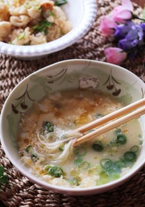 レンジで4分♡春雨とかき卵のスープ-レシピのメイン写真