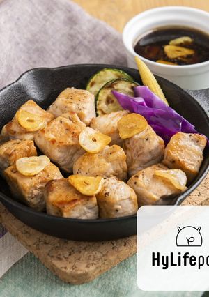 ポークサイコロステーキのガリバタしょうゆ-レシピのメイン写真